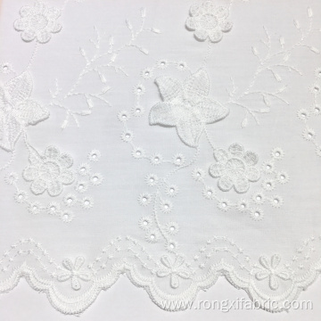 beige cotton embroidery white 3d lace trim fabric